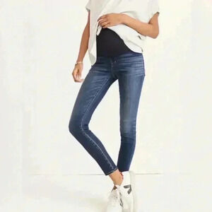 MADEWELL Maternity Over-the-Belly Skinny Jeans in Danny Wash: TENCEL™ Denim